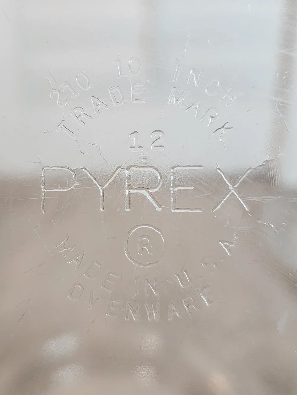 Pyrex Set Of 4 Clear Glass Pie Dish Ovenware Set, Light Signs Of Wear, No Chips